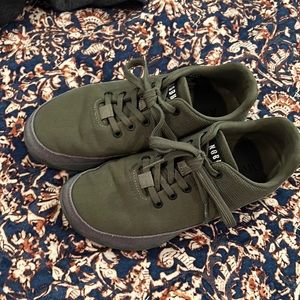 Olive and grey canvas nobull shoes 🤍